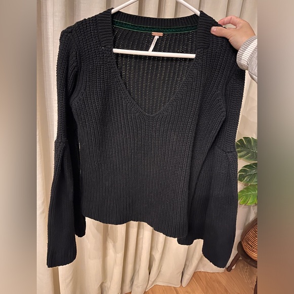 Free People Damsel bell sleeved cotton sweater - Picture 5 of 9